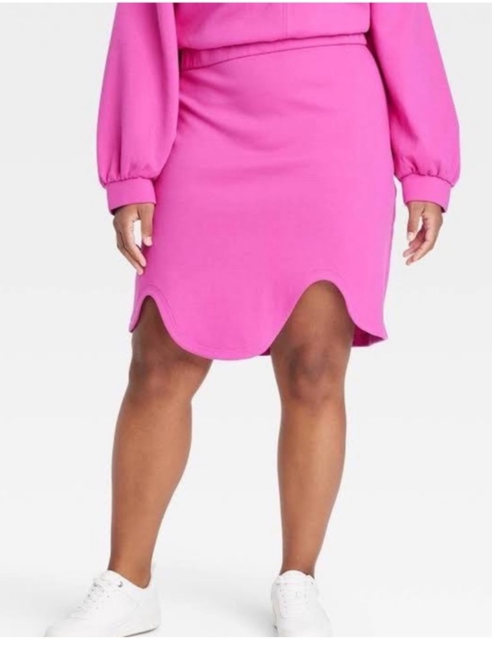 Target Hot Pink Scallop Hem Pencil Skirt